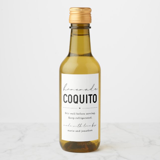 Homemade Coquito Bottle Label (Front)