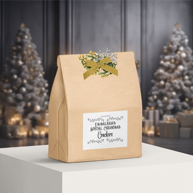 Homemade Crackers Aesthetic White Food Label (Creator Uploaded)