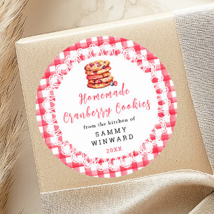 Homemade Cranberry Cookies Food Label