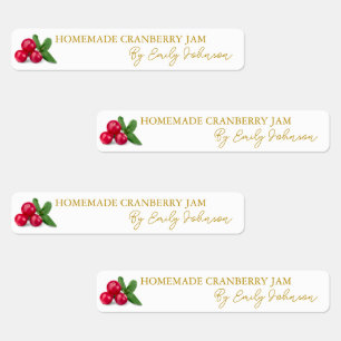 Homemade Cranberry Jam Thin Seal Label