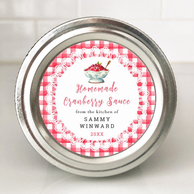 Homemade Cranberry Sauce Canning Label (Creator Uploaded)