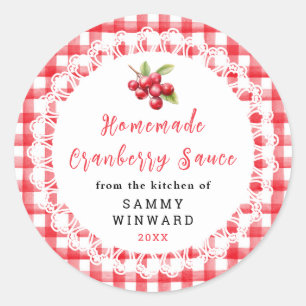 Homemade Cranberry Sauce Jar Label