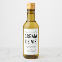 Homemade Crema de Vie Eggnog Bottle Label