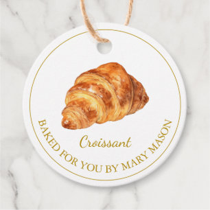 Homemade Croissant Favour Tags White