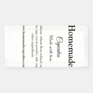 Homemade cupcakes made with love add text website banner