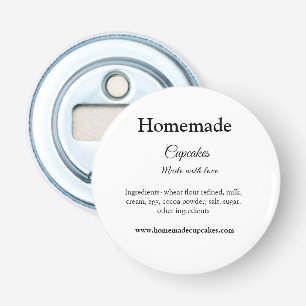 Homemade cupcakes made with love add text website bottle opener