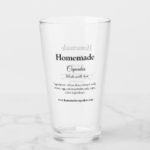 Homemade cupcakes made with love add text website glass