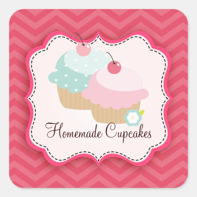 Homemade Cupcakes Personalised Labels (Front)