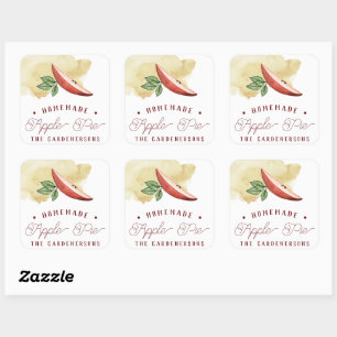 Homemade Custom Apple Pie Labels 