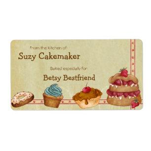 Homemade Desserts Personalised Labels