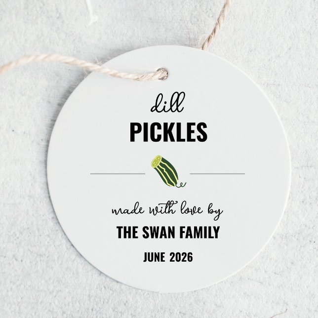 Homemade Dill Pickle Jar Label Tag (Creator Uploaded)