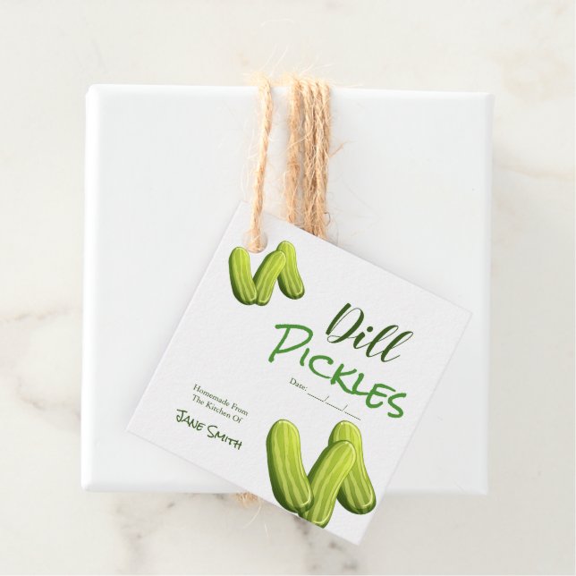 Homemade Dill Pickles Canning Jar Label (In Situ)