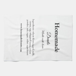 Homemade donuts made with love add text website tea towel
