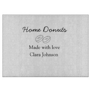Homemade doughnuts bakery add your text name custo cutting board