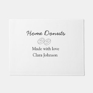 Homemade doughnuts bakery add your text name custo doormat