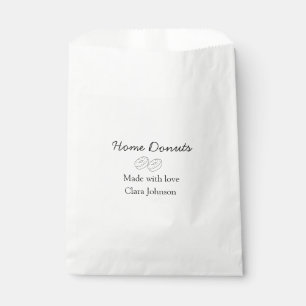 Homemade doughnuts bakery add your text name custo favour bag