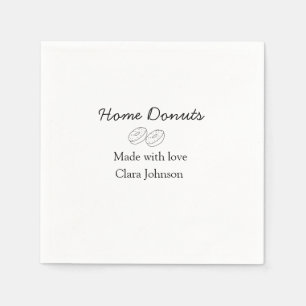 Homemade doughnuts bakery add your text name custo napkin