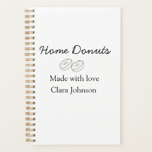 Homemade doughnuts bakery add your text name custo planner