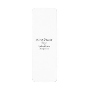Homemade doughnuts bakery add your text name custo return address label