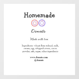 Homemade doughnuts made with love add text website