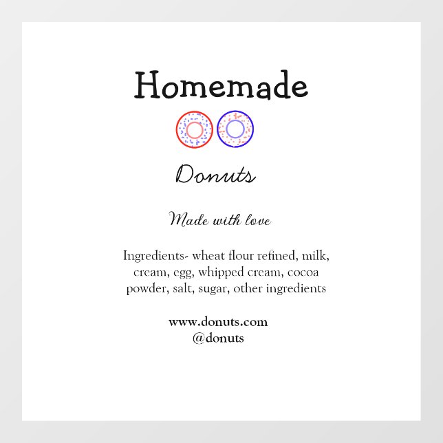 Homemade doughnuts made with love add text website (Sheet)