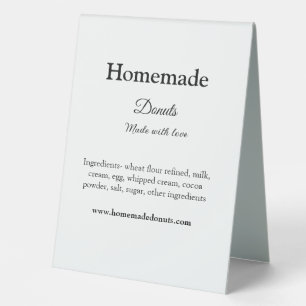 Homemade doughnuts made with love add text website