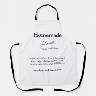 Homemade doughnuts made with love add text website apron