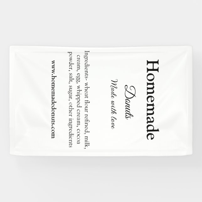 Homemade doughnuts made with love add text website banner (Horizontal)
