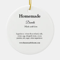 Homemade doughnuts made with love add text website