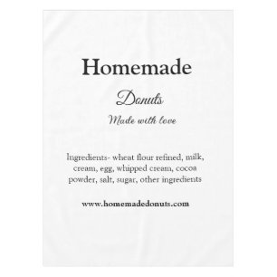 Homemade doughnuts made with love add text website tablecloth
