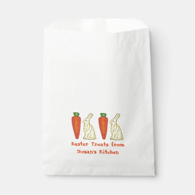Homemade Easter Candy Bunny Rabbit Carrot Treats Favour Bag (Front)