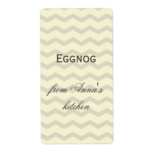 Homemade eggnog personalised chevron