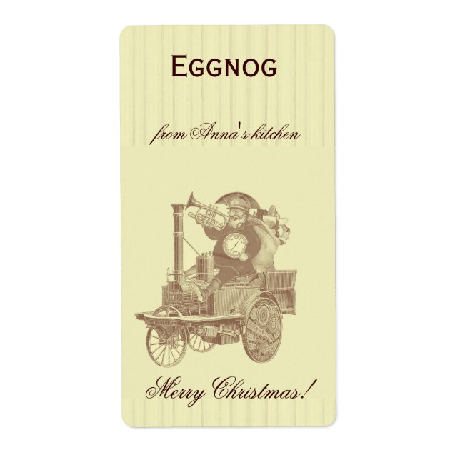 homemade eggnog personalised Christmas steampunk (Front)