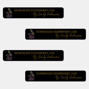 Homemade Elderberry Jam Thin Seal Label