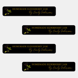 Homemade Elderberry Jam Thin Seal Label