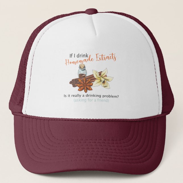Homemade extract funny hat, baker gift idea trucker hat (Front)