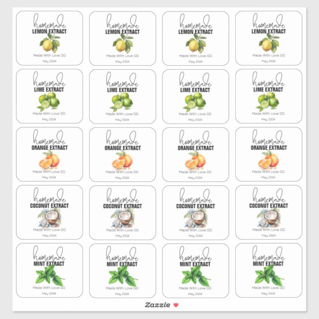 Homemade Extracts From the Kitchen Small (Sheet)