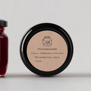 Homemade Faux Kraft Paper   Jam Canning Label