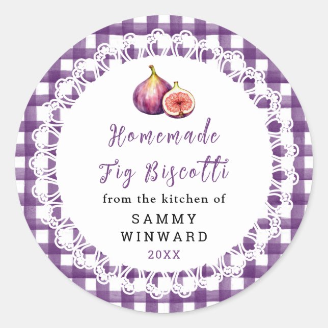Homemade Fig Biscotti Label (Front)