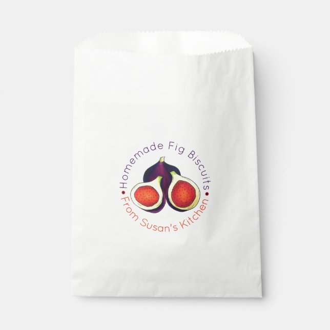 Homemade Fig Biscuits Cookies Figs Baked By Favour Bag (Front)