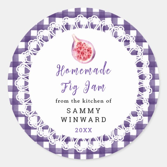 Homemade Fig Jam Label (Front)