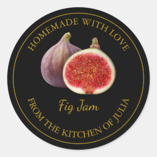Homemade Fig Jam Label   Black