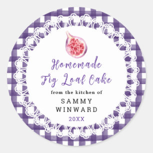 Homemade Fig Loaf Cake Label