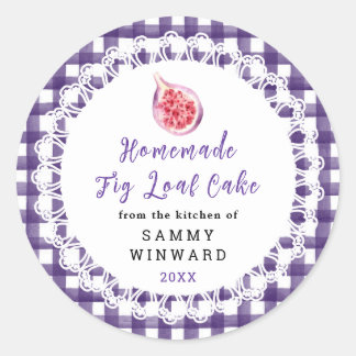 Homemade Fig Loaf Cake Label