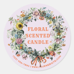 Homemade Floral Scented Candle Label Template