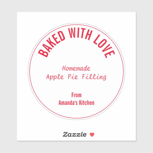 Homemade Food Christmas Custom Gift Party Favour (Sheet)