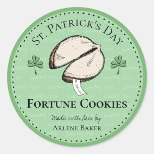 Homemade Fortune Cookie St Patrick's Day Labels