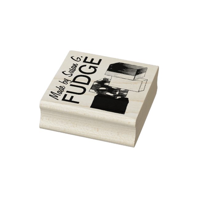Homemade Fudge Candy Confectionery Made Baked By Rubber Stamp (Stamp)
