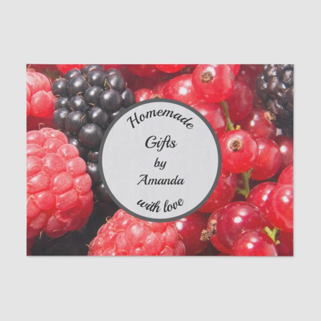 Homemade gifts with love customisable photo tissue paper (Front)