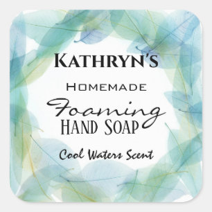 Homemade Hand Soap Personalised Square Sticker